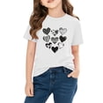 thumbnail image 4 of Blusas y camisas de manga corta con cuello redondo para niños y niñas, camisetas gráficas de manga corta, blusas con estampados bonitos para la temporada escolar., 4 of 9