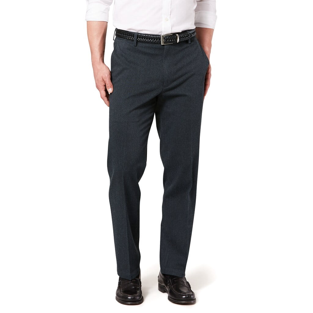Men's Dockers Signature Khaki Lux Classic-Fit Stretch Pants D3 Charcoal ...