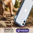 thumbnail image 4 of IBAOLEA Étui iPhone 11, Protection d'Écran Intégrale Multidirectionnelle Supporte la Charge Sans Fil, Coques Robustes Antichoc pour iPhone 11 6.1 Pouces 2019 (Bleu) Bleu, 4 of 8