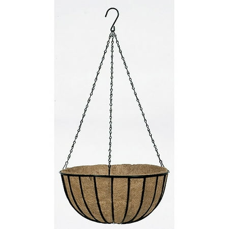 Gardman R408 14 in Black Traditional Hanging Basket & Liner