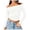 A-White917, variant on Womens Tees Off Shoulder Ruffle Neck Long Sleeve Side Ruched Cropped Slim Fitted Tops Trendy Tight Going Out Shirts