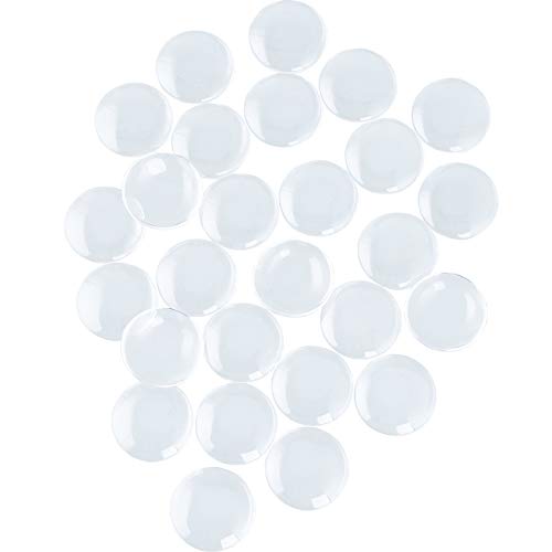 HAUTOCO 27pcs 35mm Clear Glass Cabochons 1 3//8 Inch Glass Dome Cabochon Tiles Non-calibrated Round for DIY Cameo Photo Jewelry Making