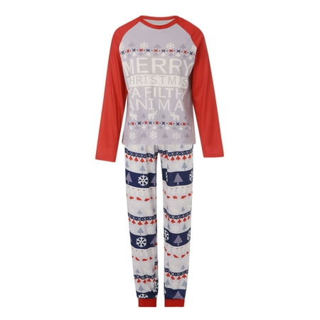 

Pudcoco Parent-child Nightwear Sets Jumpsuit Long Sleeve Tops Pants