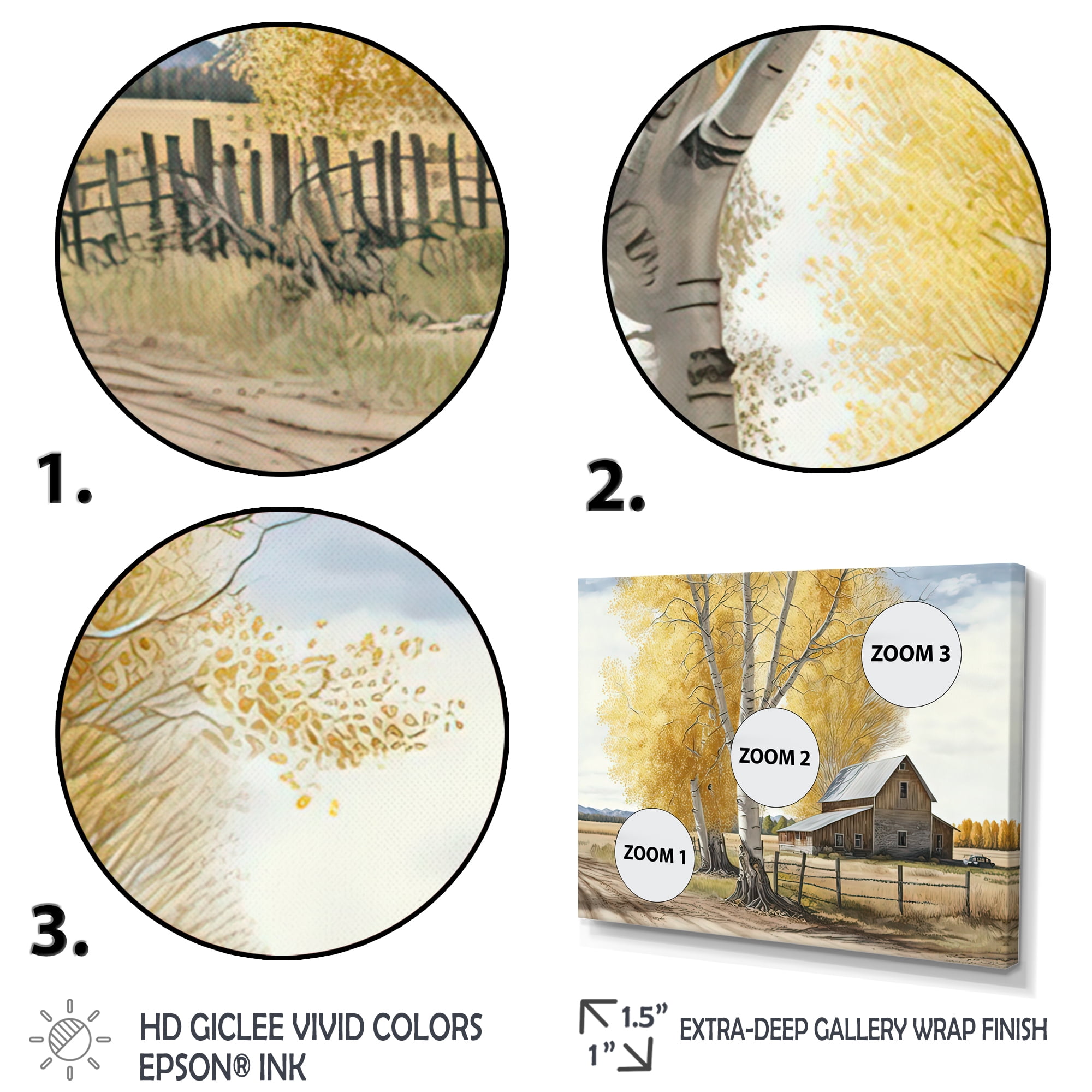 Designart Yellow Barn In Spring VII Canvas Wall Art