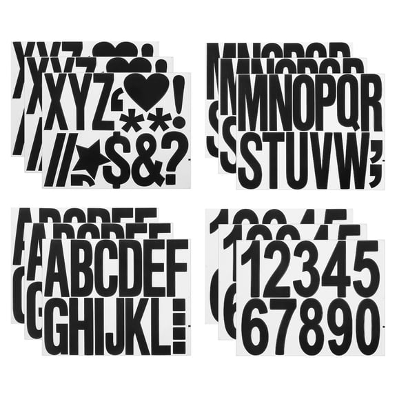 12 Sheets Adhesive Numbers Letters Decals For Mailbox Truck Door And Car Self-Adhesive Stickers House Number Decal Letter Decals