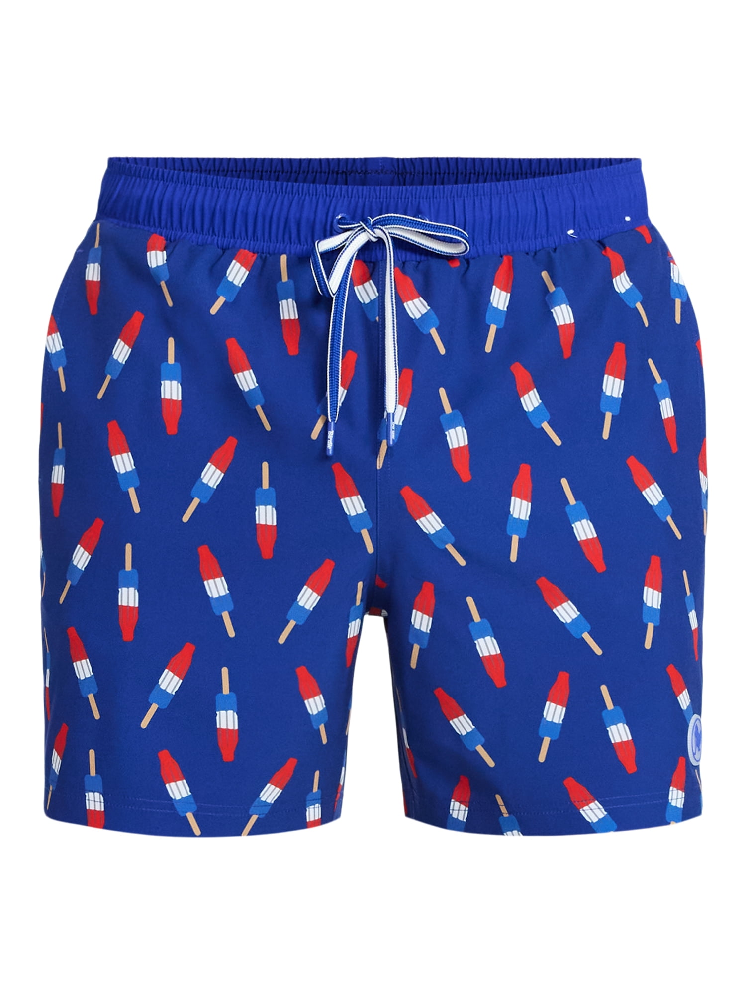 Birdie Bound Men's Printed Americana Bomb Pops Swim Trunks, Sizes S-3XL