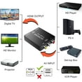 thumbnail image 3 of RCA to HDMI,AV to HDMI Converter, 1080P Mini RCA Composite CVBS Video Audio Converter Adapter Supporting PAL/NTSC for TV/PC/ PS3/ STB/Xbox VHS/VCR/Blue-Ray DVD Players, 3 of 8