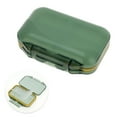 thumbnail image 3 of Unique Bargains 7 Grids Double Layers Portable Pill Box 1 Pc Green, Yellow, 3 of 6