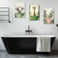 thumbnail image 4 of Hieng Kids Bathroom Wall Art Animal Bathroom Decor Funny Bathroom Posters Animals in the Bathtub Pictures Tropical Jungle Bath Wall Decor (Framed canvas), 4 of 6