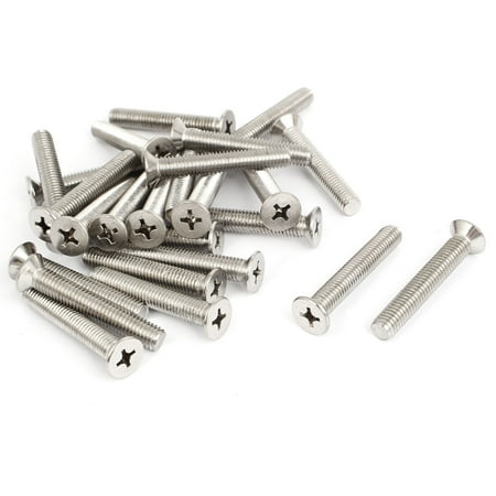 

M8x50mm Stainless Steel Countersunk Flat Head Cross Screw Bolts 25pcs