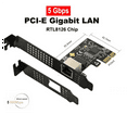 thumbnail image 3 of 2X 5G PCI-E to RJ45 Network Card RTL8126 Chip Gigabit Ethernet PCI Express Network Card 5000Mbps 1Gbps/5Gbps, 3 of 3
