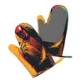 thumbnail image 5 of Cauagu Watercolor Glasses Guinea Pig Print Oven Mitts 2 Piece Set,BBQ Gloves Grilling Gloves Kitchen Silicone Oven Gloves Heat Resistant Oven Mitts for Barbecue Cooking & Baking, 5 of 6