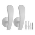thumbnail image 2 of 2 Pieces Curtain Holdbacks Drapery Tieback Hooks for Drapery Decorative Wall White, 2 of 6