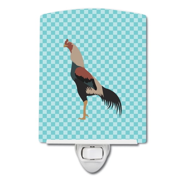 Kulang Chicken Blue Check Ceramic Night Light