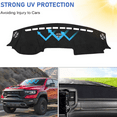 thumbnail image 5 of Dashboard Cover for Dodge Ram, Flannel Dashboard Pad Dash Mat Compatible with Dodge Ram 1500 2500 3500 2019-2023 2024 2025 2026 Dashboard Decorative Interior Auto Accessories (Without HUD), 5 of 5