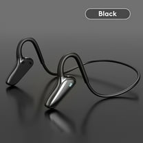 Open Ear Headphones, 35 Hours Playtime True Wireless Open Ear Earbuds with Ear Hooks, Air Conduction Headphones, Bluetooth 5.3, Clear Calls, IPX6 Waterproof Wireless Earphones - Black