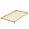 thumbnail image 6 of PAPROOS Metal Daybed with Trundle, Heavy Duty Steel Slat Support Sofa Bed Frame, Steel Daybed for Bedroom Guest Room, Gold+Natural, 6 of 7