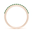 thumbnail image 2 of Angara Natural 0.31 Ct. Emerald Non Eternity Wedding Band in 14K Rose Gold for Women (Ring Size: 11.5), 2 of 9