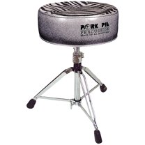Pork Pie Round Drum Throne Charcoal Glitter with Zebra Top