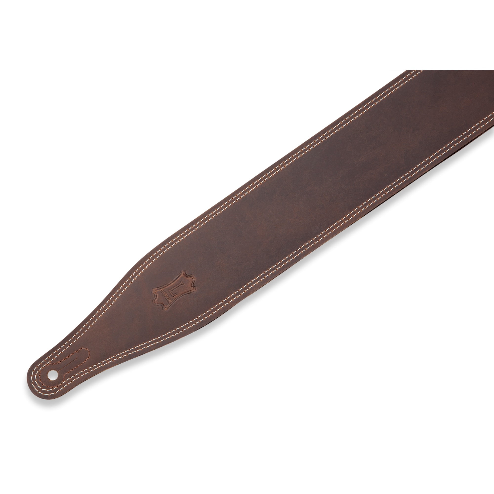 Levy's 2.5" Garment Leather Guitar Strap - Dark Brown