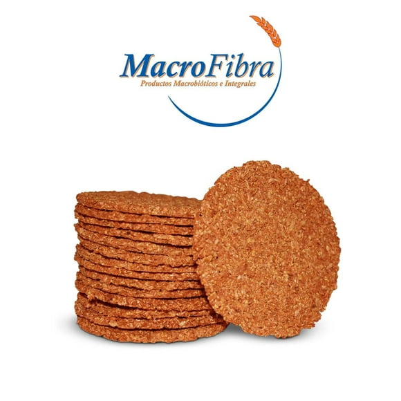 Galleta Tostis Salvado Chile Piquín Macrofibra Integral sin Azucar Vegano Macrobiotico E Integral 3 Botes c/15 Pzas