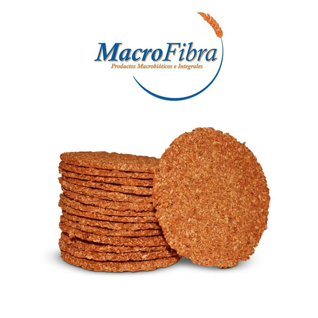 Galleta Tostis Salvado Chile Piquín Macrofibra Integral sin Azucar Vegano Macrobiotico E Integral 3 Botes c/15 Pzas