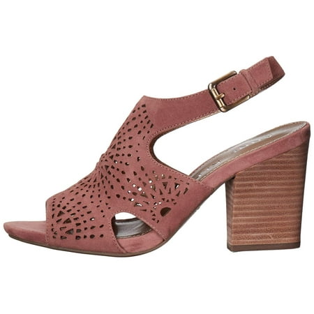Anne Klein Women's Briella Leather Heeled Sandal, Pink, Size 7.0