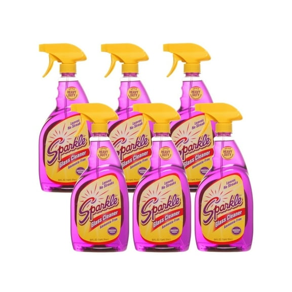 Sparkle Glass Cleaner Spray, Ammonia-Free Original Formula, Heavy Duty Glass Cleaner, Leaves No Streaks, 26 FL OZ Spray Bottle (Pack of 2)