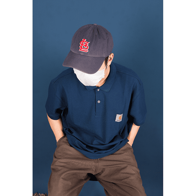 Carhartt, camiseta de manga corta con solapa de tendencia retro de verano, tops para parejas, polos de color sólido para hombres y mujeres