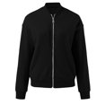 thumbnail image 6 of Unir Full Zip Casual Sweatshirt Jacket for Women, Ribbed Collar Cuffs, Relaxed Fit Athletic Outerwear with Pockets, 1 Piece, S-XXL, Plus Size Friendly, 6 of 6