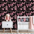 thumbnail image 3 of Peel and Stick Wallpaper Pink Butterflies Roses Dreamcatchers Black Romantic Fantasy Wall Mural 23.6in x 9.8ft Self Adhesive Removable Wall Paper Renter Friendly Wallpaper for Nursery Bedroom, 3 of 8