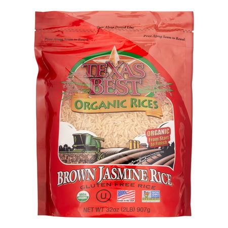 Texas Best Organic Rices Gluten Free Brown Jasmine Rice, 32 Oz, 1
