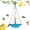 Three Floors 1pc, variant on 2026 New Solar Cascade Hanging Bird Bath Fountain, Outdoor Hanging Bird Bath with Solar Fountain, Large Humming Birds Baths Fountains, with Solars Pump & Glass Bowl, for Outdoor, Gardens