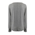 thumbnail image 6 of miqiqism Simple Soft Sweatshirts for Women Comfy Crew Neck Long Sleeve Sweatshirt Juniors Casual Basic Pullover Sweater Tops Fashion Solid Loose Tunic Pullover Top,Gray,Small, 6 of 6