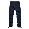 thumbnail image 3 of Elainilye Fashion Jeans For Men Slim Fit Cargo Pants Straight Leg Trousers Pants Cotton Washed Multi-pocket Pants Denim Trousers,Blue, 3 of 3