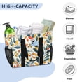 thumbnail image 5 of Large Hand-Held Storage Bag Kitchen Reusable Grocery Bags， Travel Tote Bags， Waterproof Tote，Laundry Bag，Beach Bag， Pool Bag Color Leaf Seamless, 5 of 8