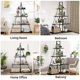 thumbnail image 4 of Negra 4 niveles moderno industrial ladder estante con sailboat a-shaped structure y abiertos almacenamiento estantes para sala de estar, dormitorio, y oficina en casa, 4 of 8