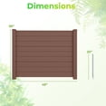 thumbnail image 2 of Costway 2 Pack 48" x 38" Air Conditioner Fence Screen Panel Kit with 3 Ground Stakes Brown, 2 of 9