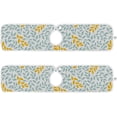 thumbnail image 2 of Coolnut 2 PCS Faucet Splash Catcher, 30"x5" Yellow Blue Leaves Microfiber Cloth Kitchen Faucet Absorbent Mat Sink Splash Guard Faucet Mat for Kitchen Sink Water Absorbent Mat for Kitchen, 2 of 7