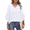 White, variant on Women's Casual Blouses Dressy 3/4 Sleeve V Neck Shirts Relaxed Fit Ruffled Sleeve Tops Spring Fall Daily Pullover White XL