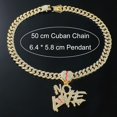 thumbnail image 2 of Mens Hip-hop Cuban Chain, Rhinestone Bling Pendant Necklace Diamond Chain Jewelry For Men，Men's Fashion Jewelry, 2 of 6