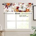 thumbnail image 3 of JOOCAR Autumn Pumpkin Floral Polyester Window Valance Curtain for Home Kitchen Living Room Bedroom Bathroom Decor 54x18 inch, 3 of 5