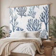 thumbnail image 3 of Blue Grey Coral Tapestry for Bedroom Wall Hanging Tapestry, Coastal Watercolor Ocean Ceiling Backdrop Tapestries Poster Blanket Wall Decor for Teens Room Living Room Dorm 51" x 59", 3 of 8
