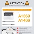 thumbnail image 2 of Compatible con MacBook Air de 13 pulgadas (modelos: A1369 y A1466, versiones anteriores de 2010 a 2017), funda protectora, 2 of 4