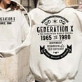 thumbnail image 3 of Generation X Custom Year of Birth T-Shirt – 100% Cotton Unisex Vintage Menswear Tee, 3 of 5