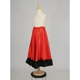 thumbnail image 4 of Zaldita Kids Girls Spanish Flamenco Bull Dance Skirt Ruffled Hem Big Swing Long Skirts Belly Red B 150, 4 of 7