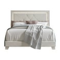 thumbnail image 3 of Home Design Perina King Upholstered Panel Bed Frame with LED Light, Warm Gray, Adult Bedroom Furniture, 3 of 6