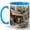Blue, variant on French Artist Cafe 11oz Ceramic Mug, Paris Street Coffee Cup, Cafe Art Lover Gift
