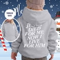 thumbnail image 2 of FINALGANG Girls Hoodies Casual Letter Printed Long Sleeve Hooded Pullover Top With Pocket Kids Leisure Birthday Wedding Weekend Sweatshirt,Grey,100, 2 of 4
