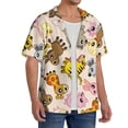 thumbnail image 2 of PAYOHTO Animal Child Cute Mens Hawaiian Casual Short-sleeved Shirt Tropical Summer Beach Button Down Shirts, 2 of 7